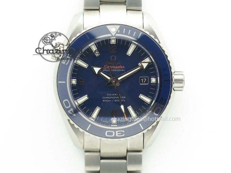 0227 Planet Ocean Master Chrono SS OM 1:1 Best Edition Gray Dial On SS Bracelet A9900 V Efficient 8116